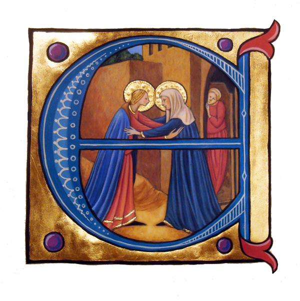 The Letter E with the Visitation, by Ruth Councell